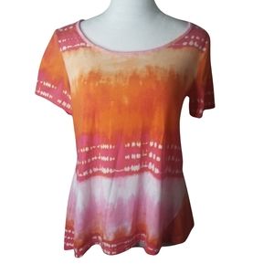 🦋Palm Grove Popping Colors Tie Dye Top